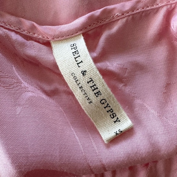 Spell & The Gypsy Verona Mini Slip Dress in 90’s Pink XS - Picture 7 of 12